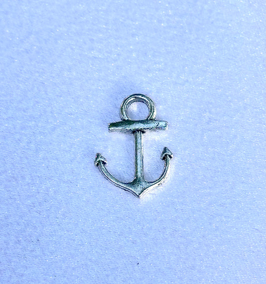 Silver Plain Anchor Charm