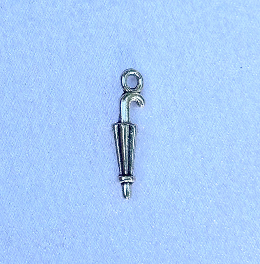 Silver Folded Umbrella Charm