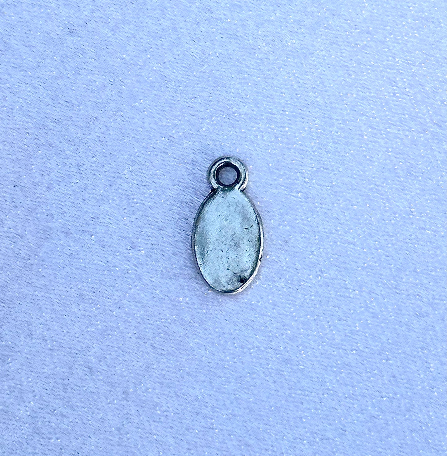 Silver Oval Plain Charm