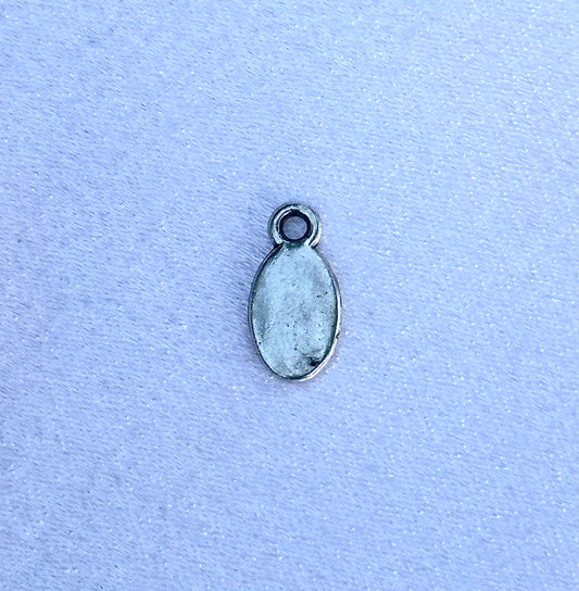 Silver Oval Plain Charm