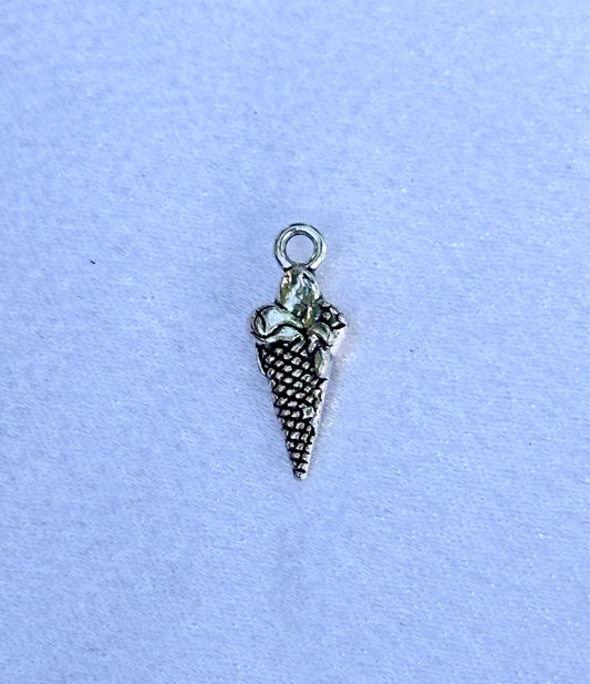 Silver 3 Scoop Ice Cream Charm