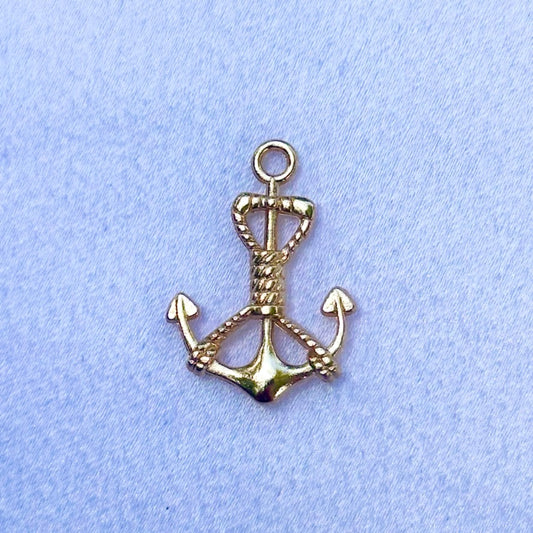 Gold Roped Anchor Charm