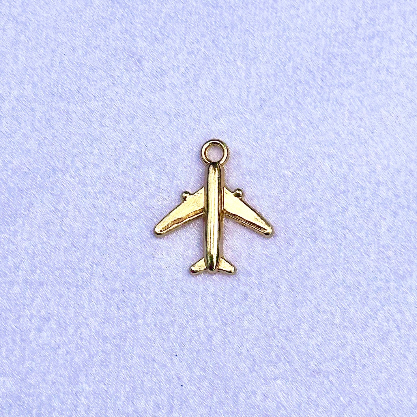 Gold Airplane Charm