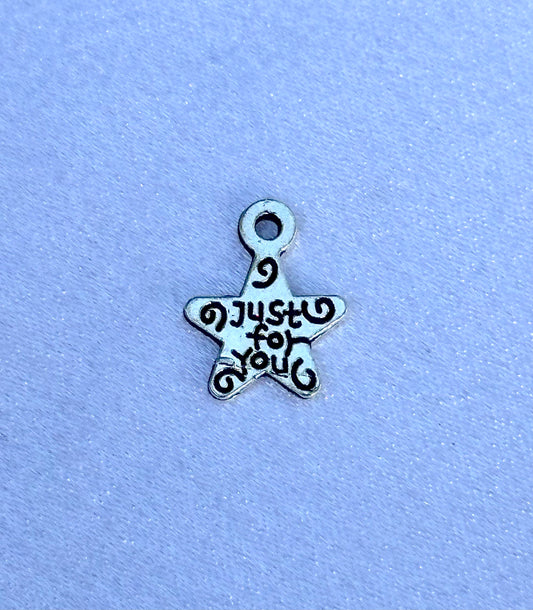 Silver Just For You Charm