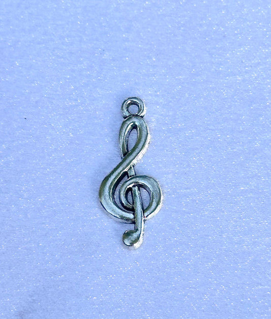 Silver Treble Clef Charm