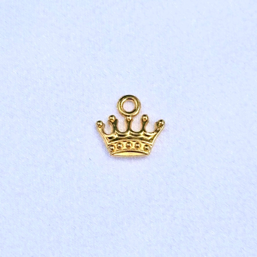 Gold Studded Crown Charm