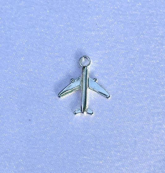 Silver Plane Charm