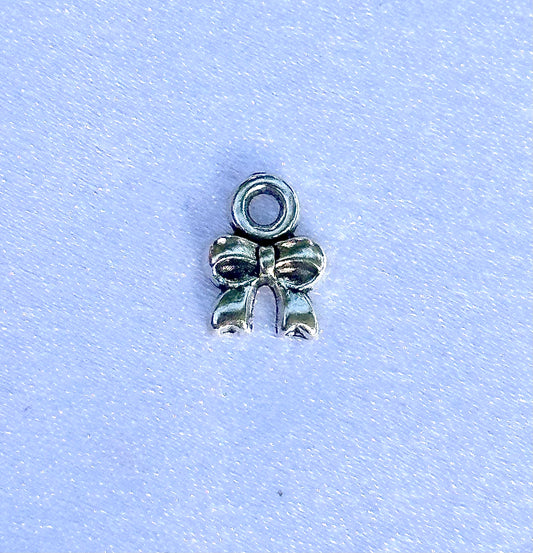 Silver Coquette Bow charm